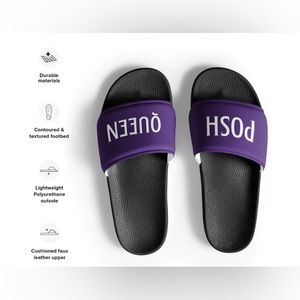 “Posh Queen" Women's slides (Designed By Us Custom for Posh)-New